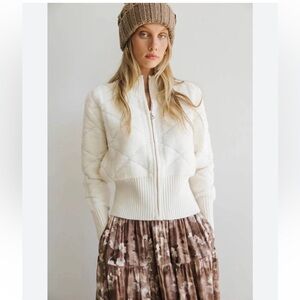 ISO Bohme Sheena Ivory Quilted Jacket XS